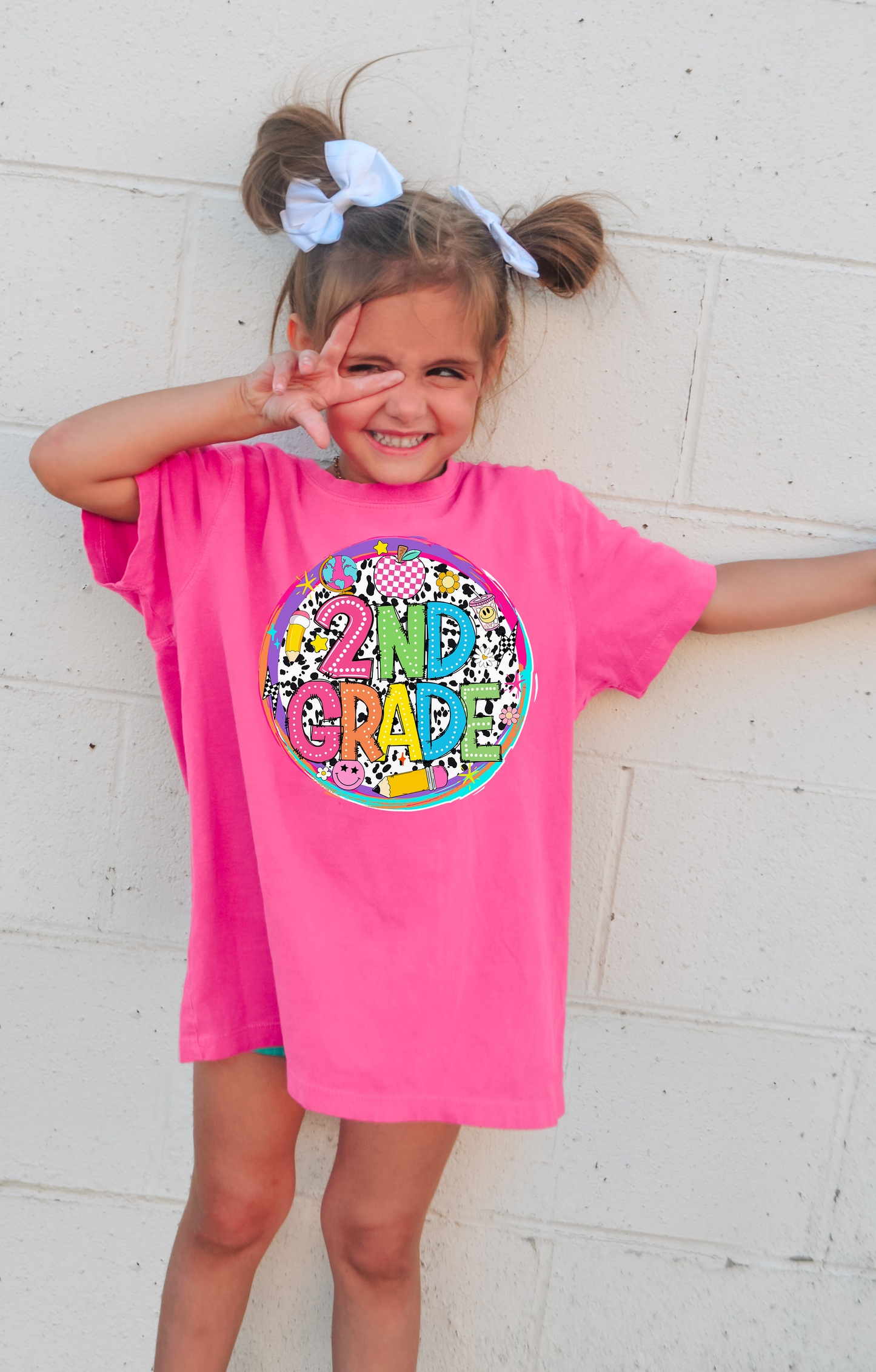 Back to School Retro Neon Grades T-shirt