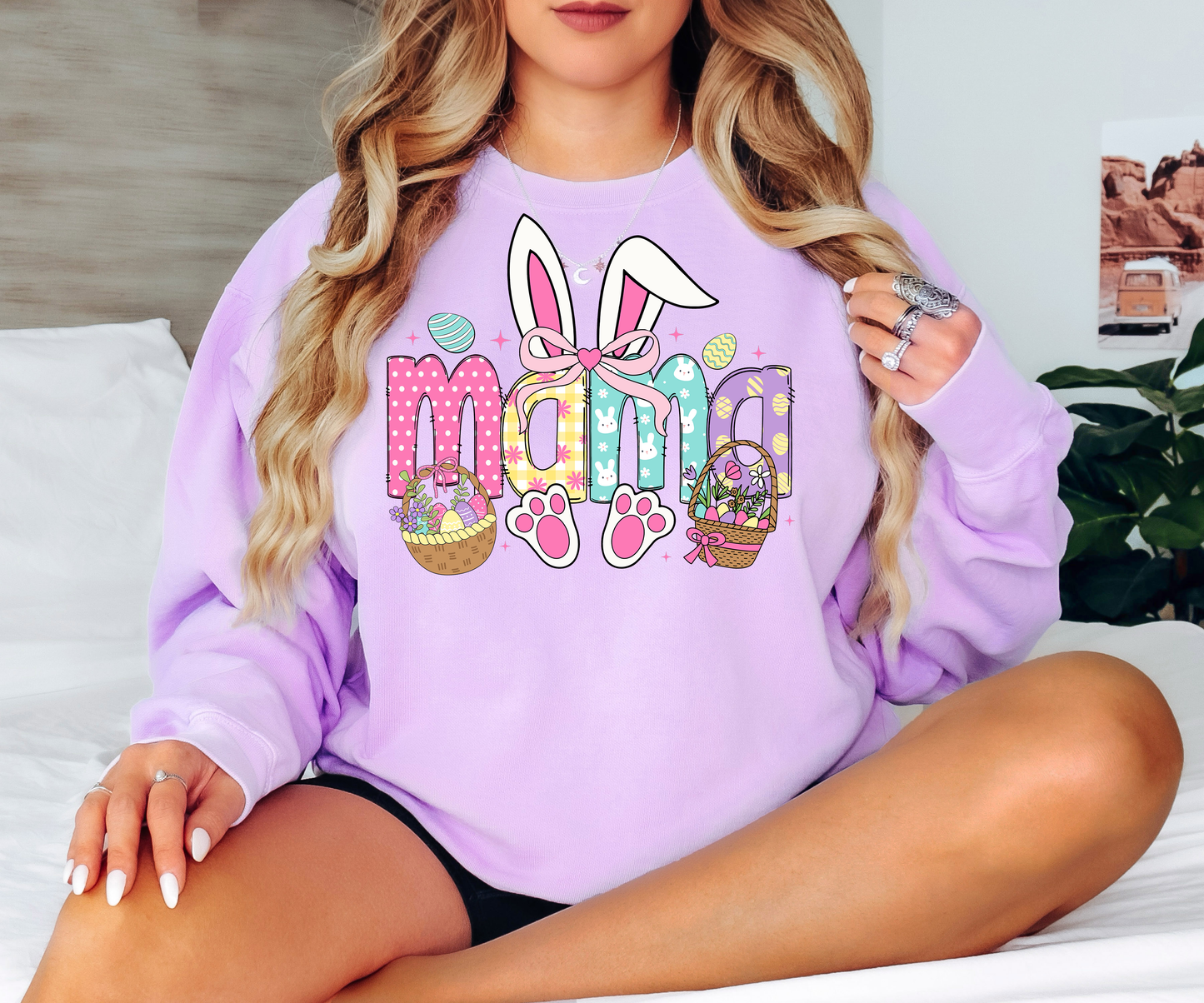 Mama Bunny Easter Doodle T-shirt or Sweatshirt