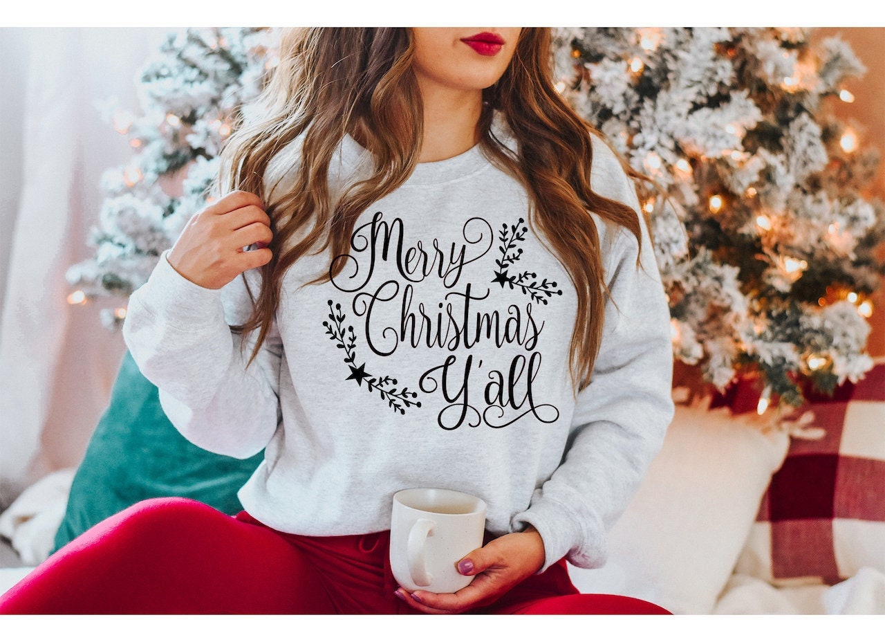 Merry Christmas Yall Heavy Blend Sweatshirt