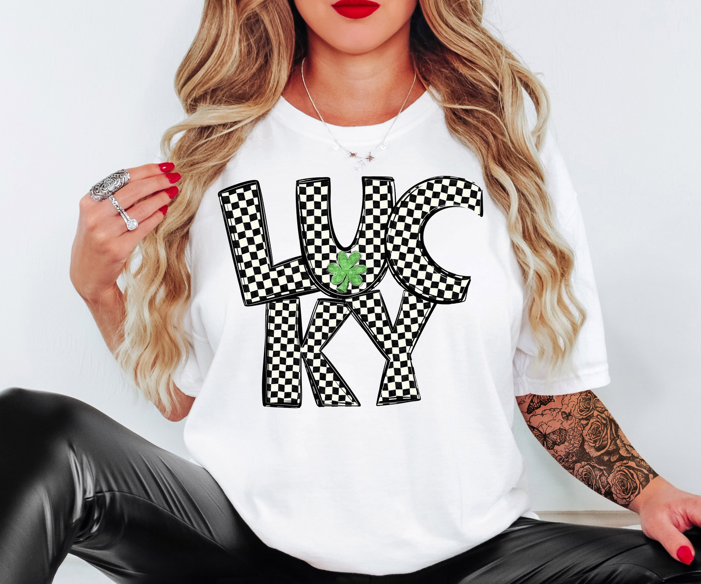 Checker Lucky T-shirt or Sweatshirt