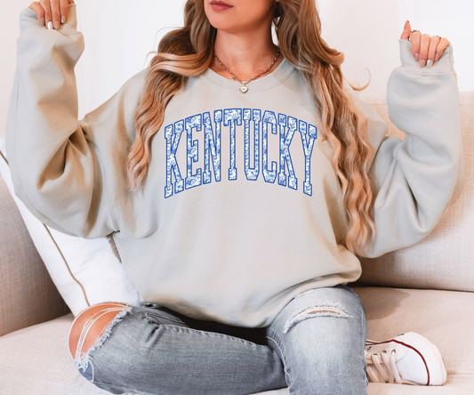 Kentucky Blue Floral Arch Gildan T-shirt or Sweatshirt