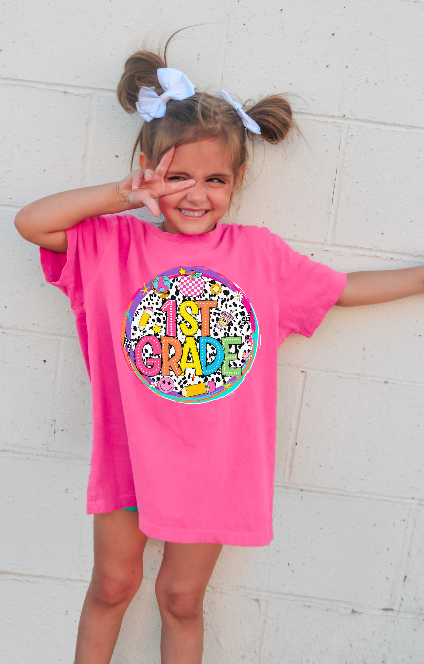 Back to School Retro Neon Grades T-shirt