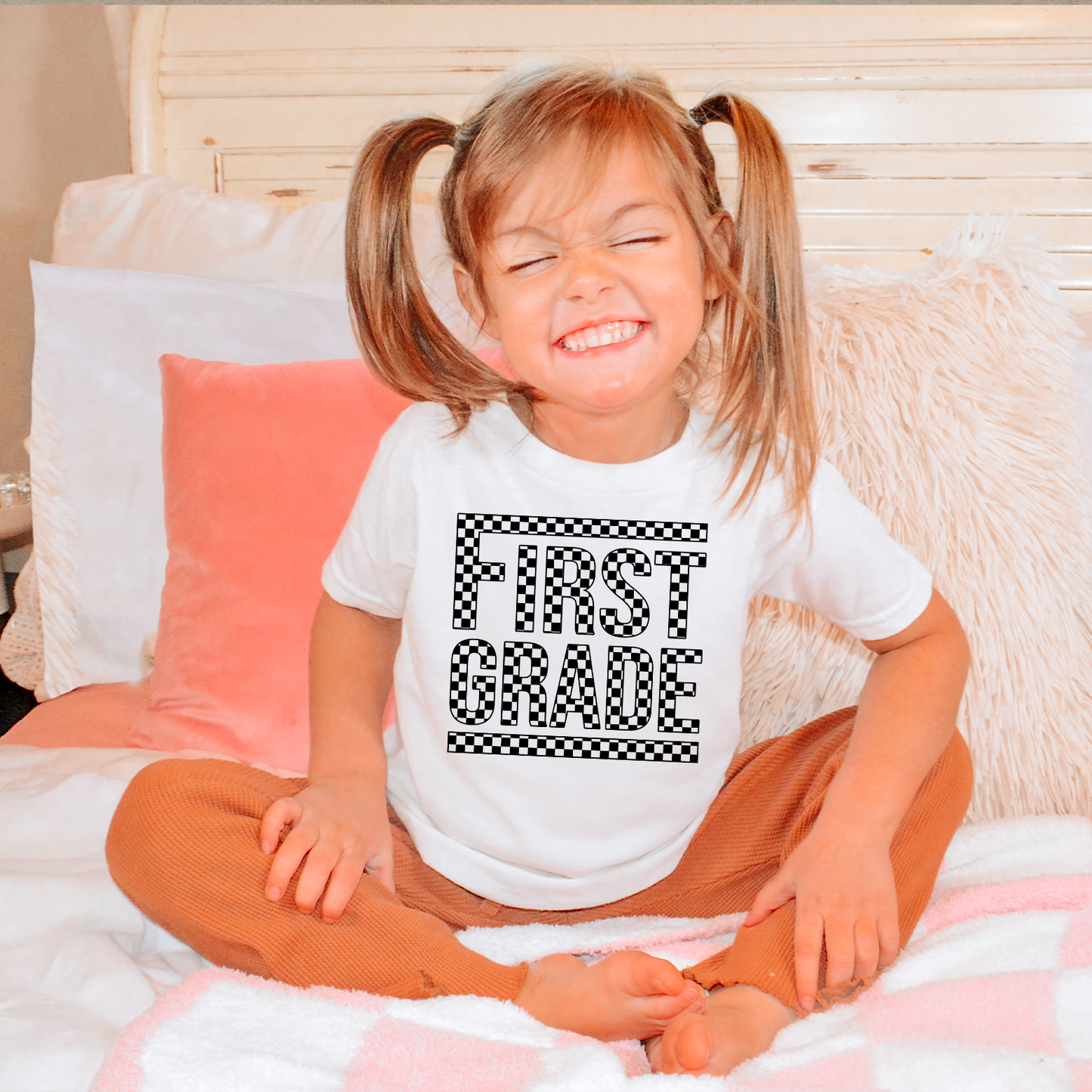 Back to School Old School Checker T-Shirt