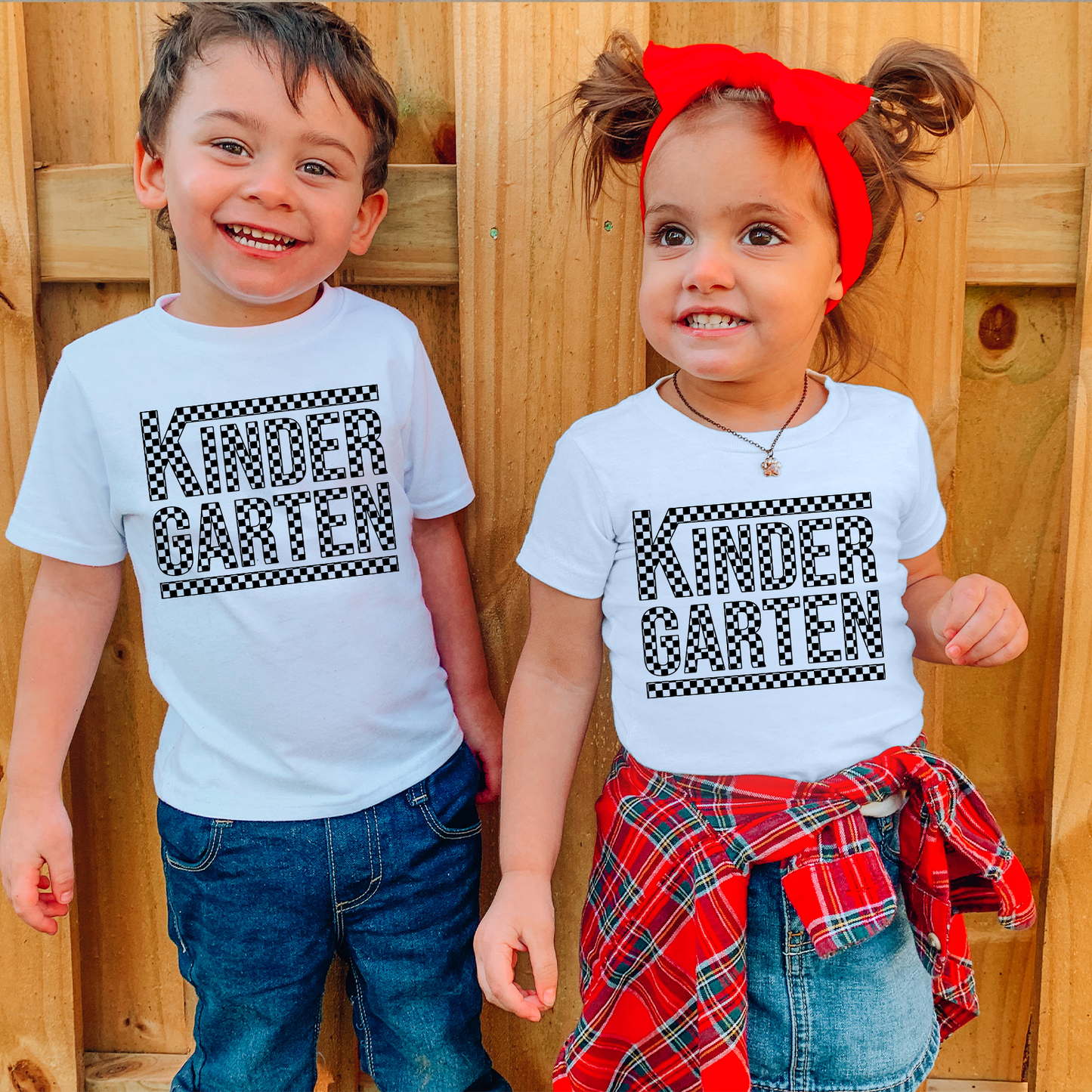 Back to School Old School Checker T-Shirt