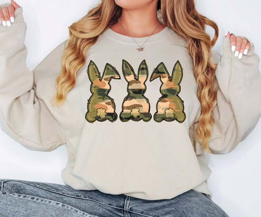 Camo Bunny Trio T-shirt or Sweatshirt