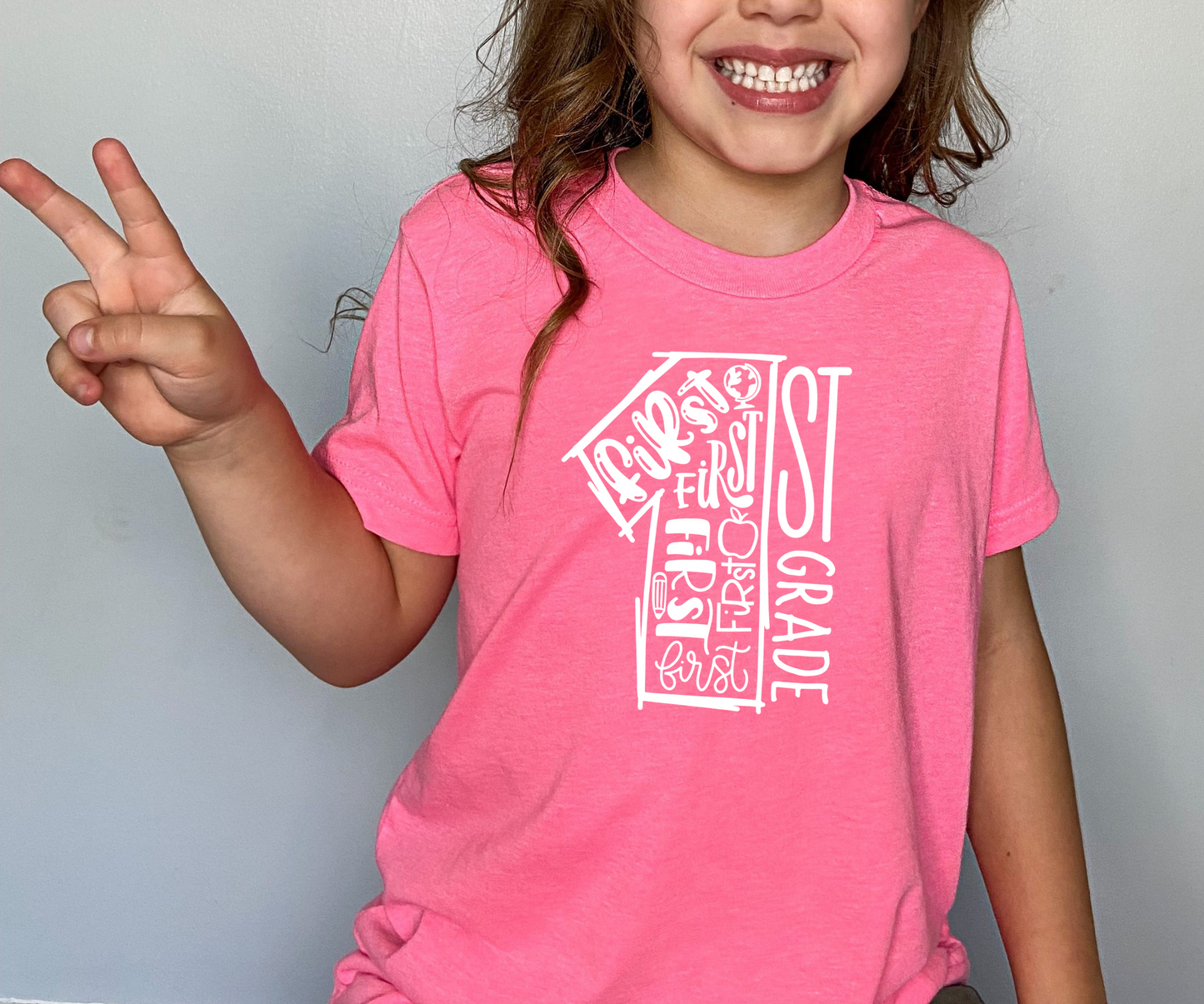 Back To School Kids Grade Typography T-Shirt