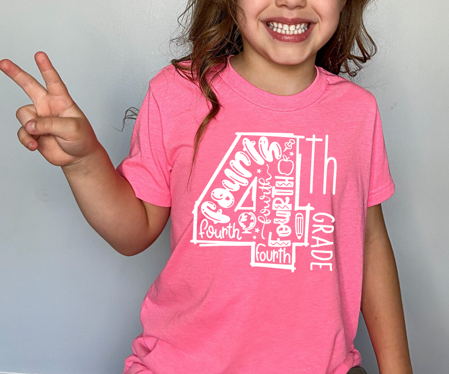 Back To School Kids Grade Typography T-Shirt