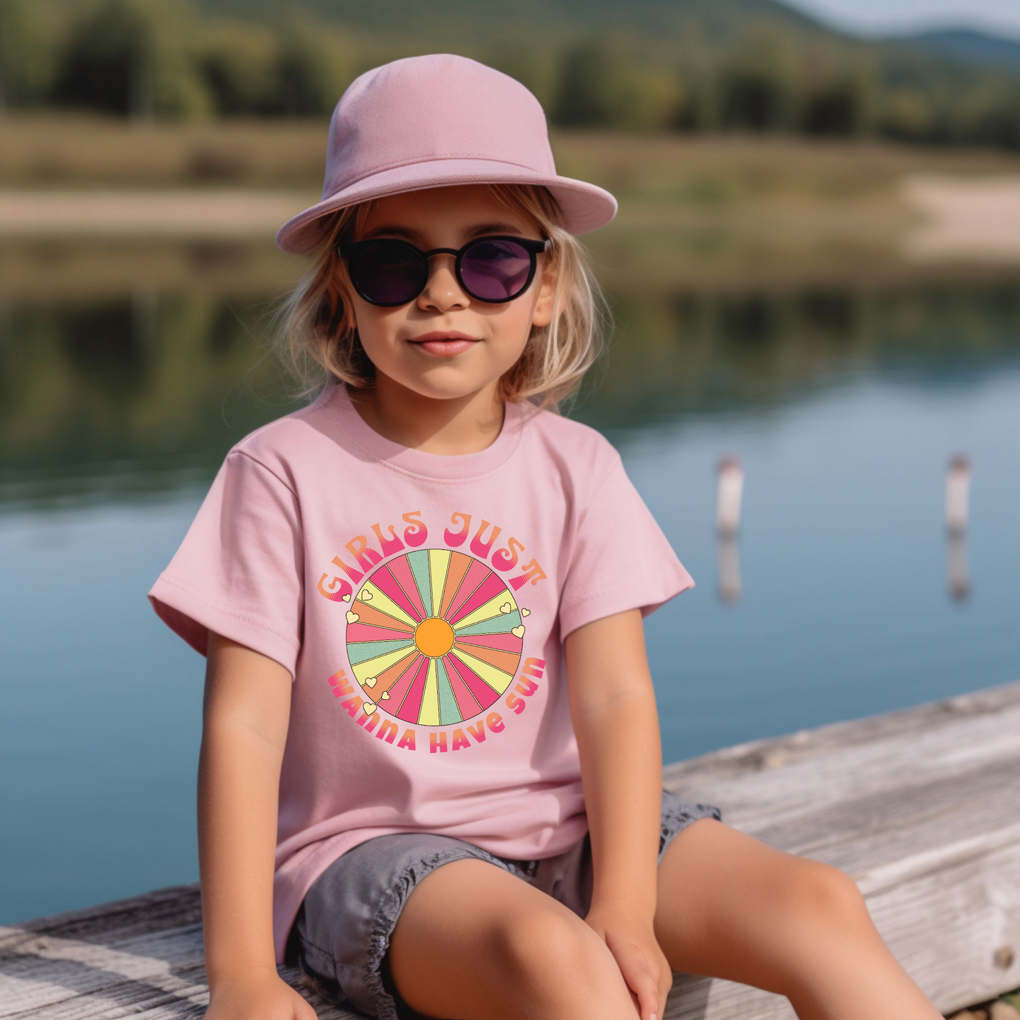 Girls Just Wanna Have Sun Kids T-Shirt