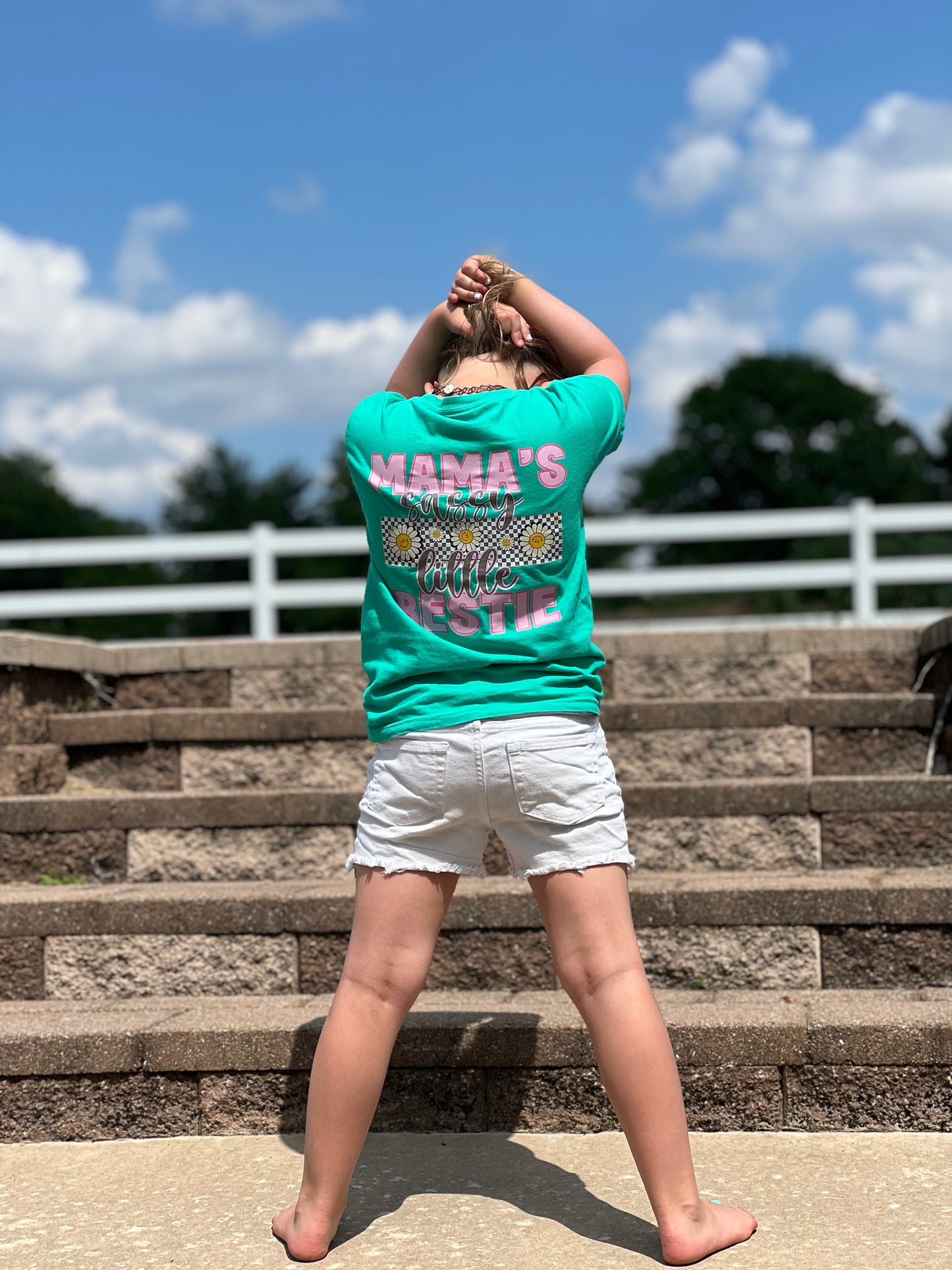 Mamas Expensive Little Bestie Bella Canvas Kids T-Shirt