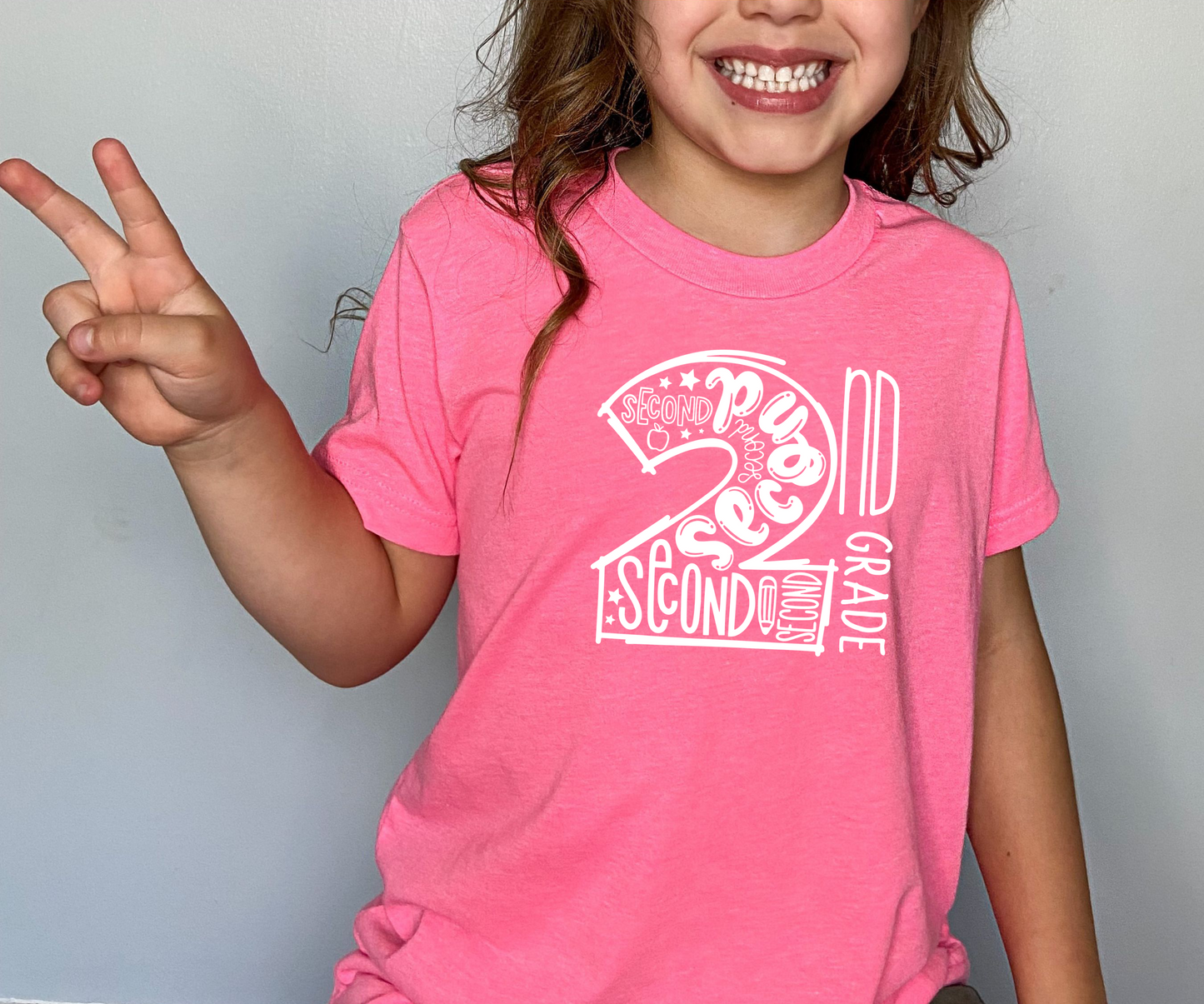 Back To School Kids Grade Typography T-Shirt