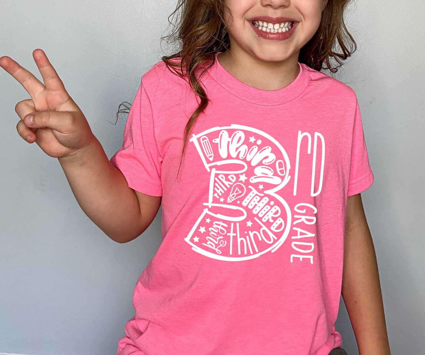 Back To School Kids Grade Typography T-Shirt