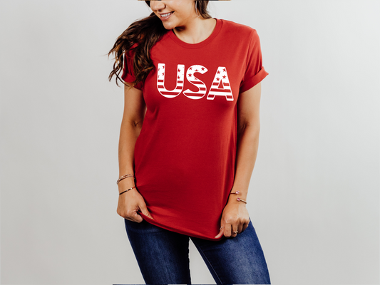 American Flag USA Bella Canvas T-Shirt