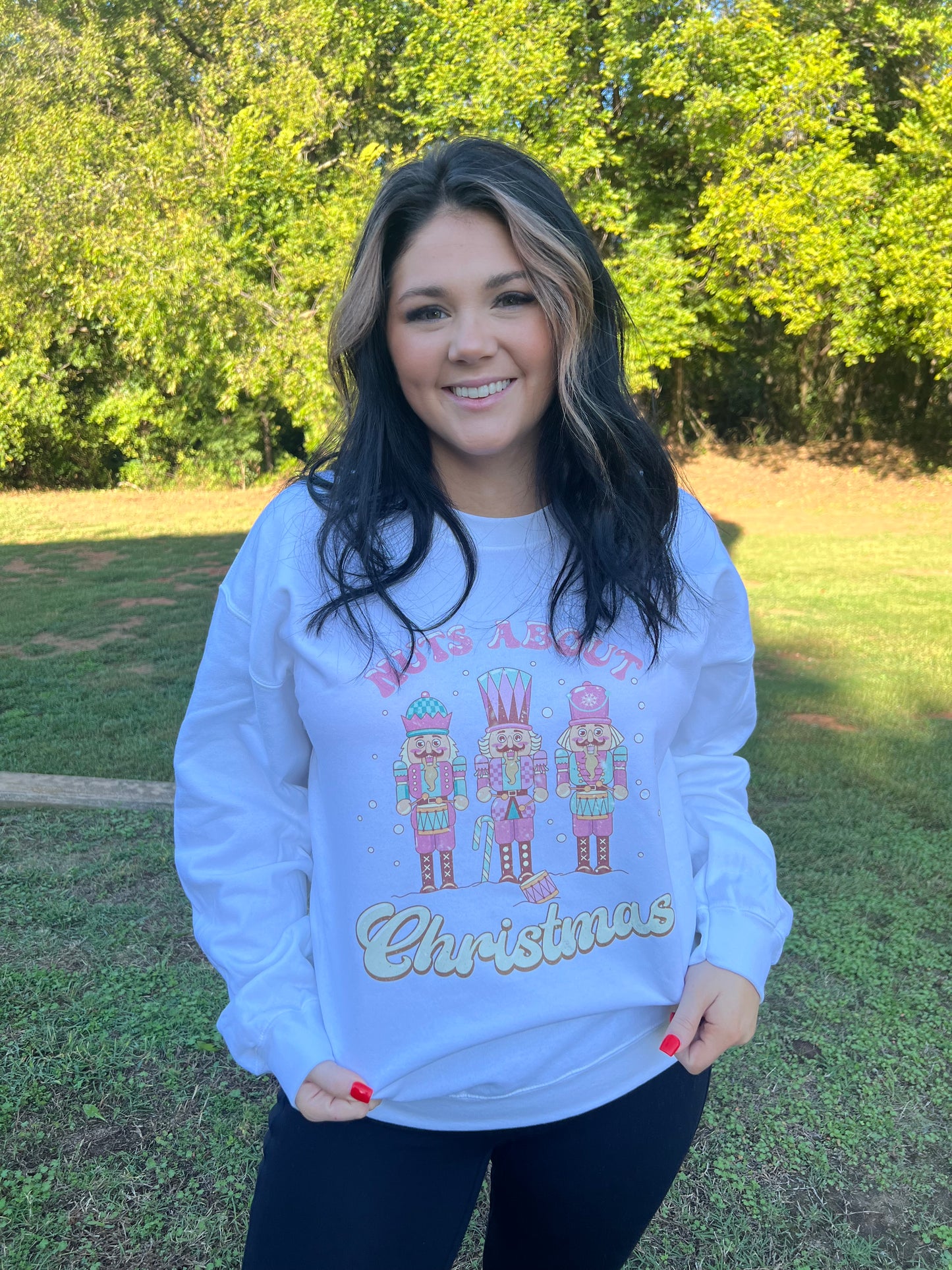 Christmas Nuts About Christmas Nutcracker Gildan Sweathshirt