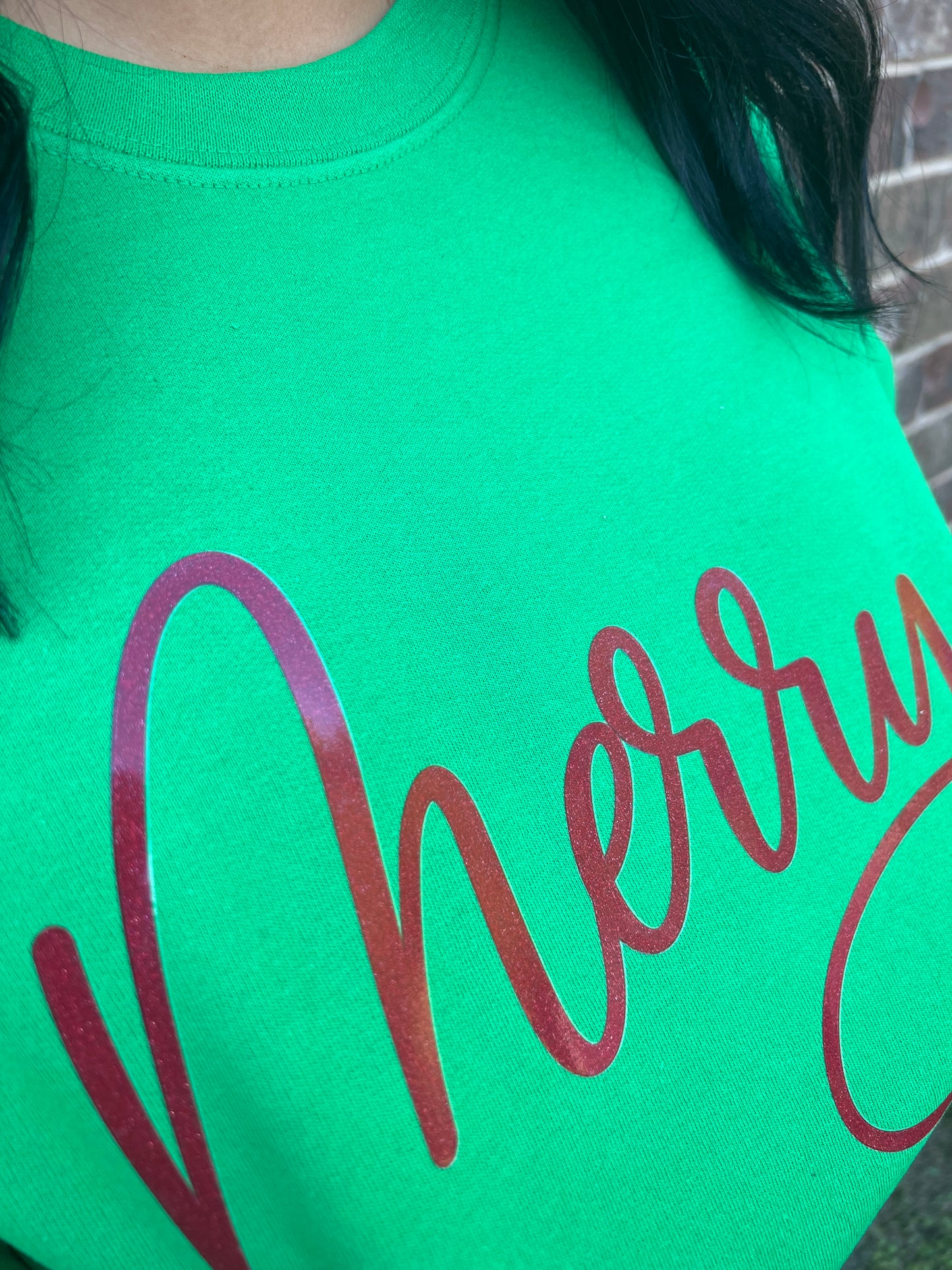 Christmas GLITTER Merry Gildan Sweathshirt