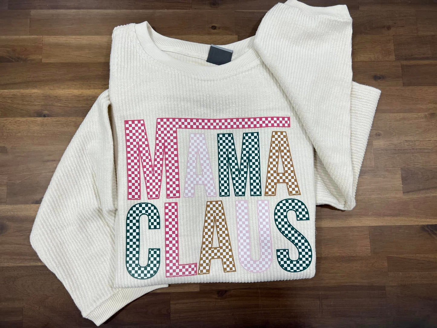 Mama Clause Oversized Corded Crew