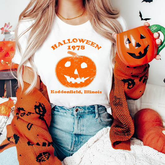 Distressed Halloween Pumpkin 1978 Sweatshirt or T-shirt