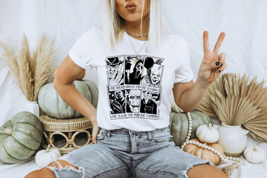 Horror Movie Tarot Card Gildan Softstyle T-shirt