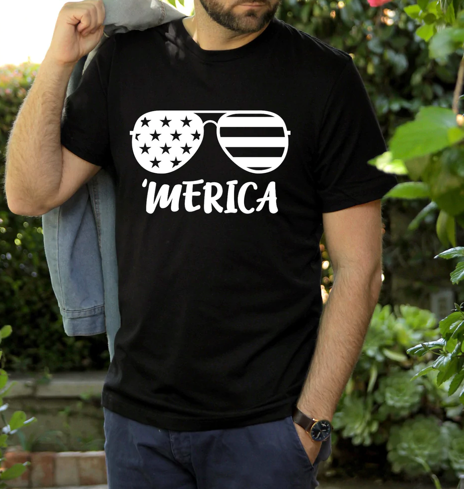 Merica' Glasses Bella Canvas T-shirt