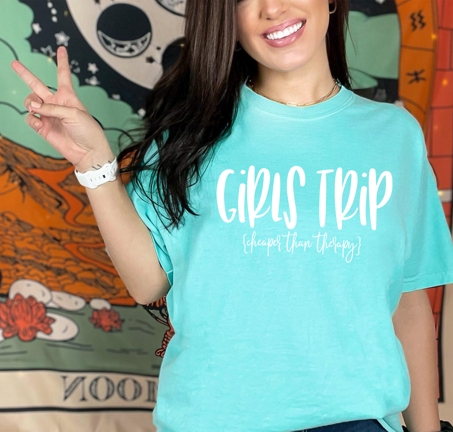 Girls Trip Cheaper Then Therapy Comfort Colors T-Shirt