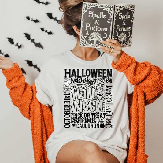 Halloween Typography Gildan Softstyle T-shirt