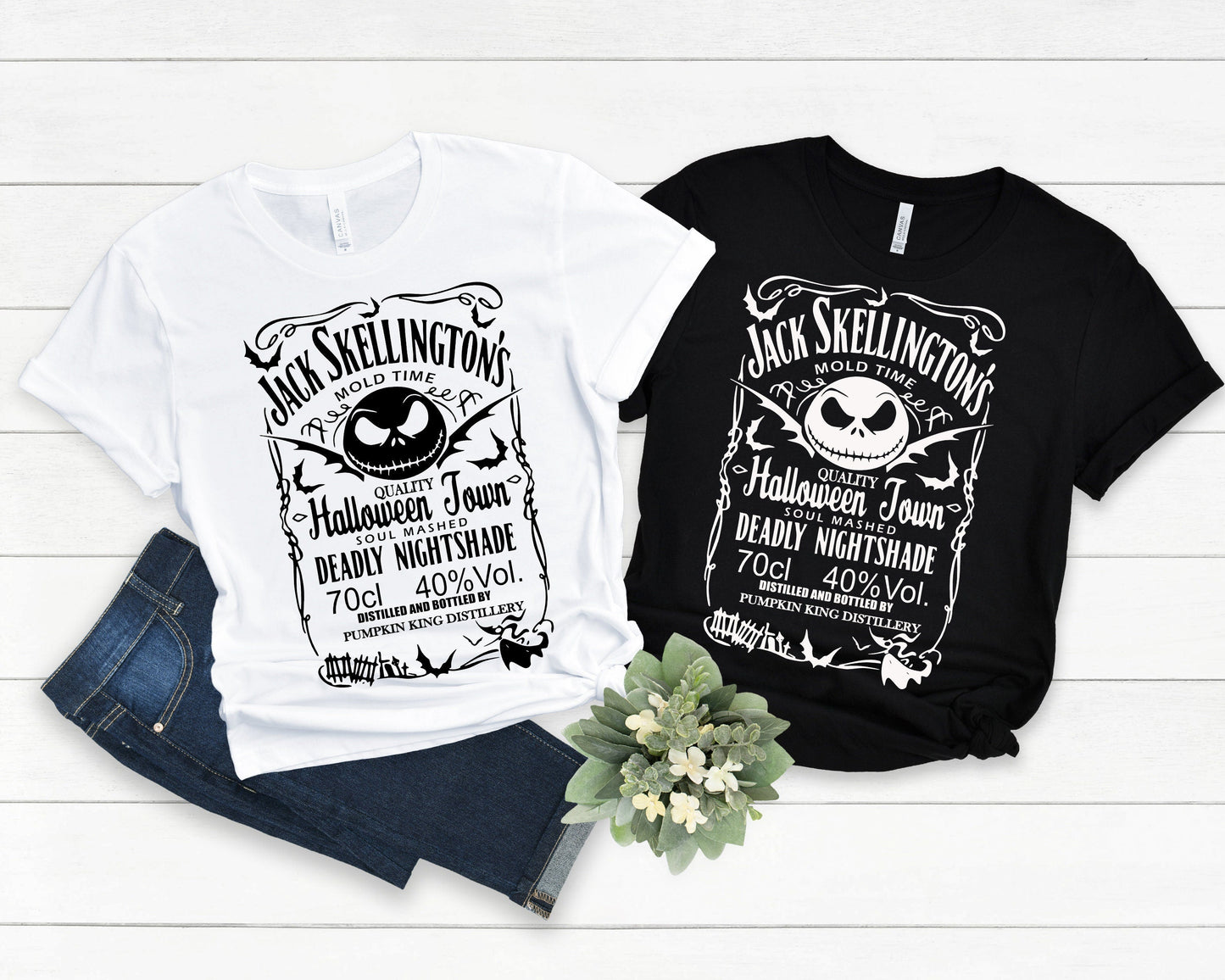 Jack Skellington Halloween Town Bella Canvas T-shirt