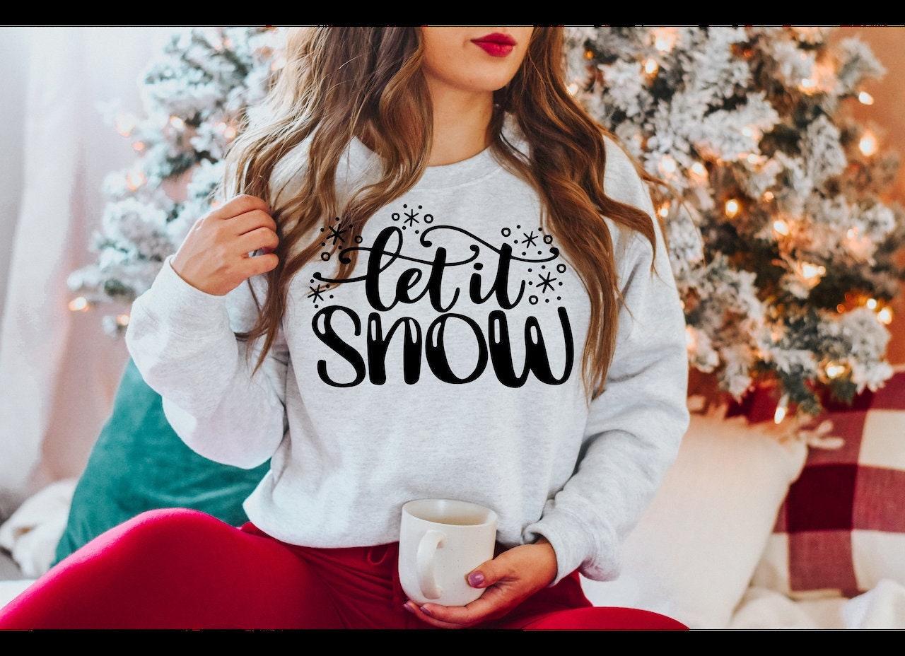 Let it Snow Christmas Winter  Heavy Blend Sweatshirt