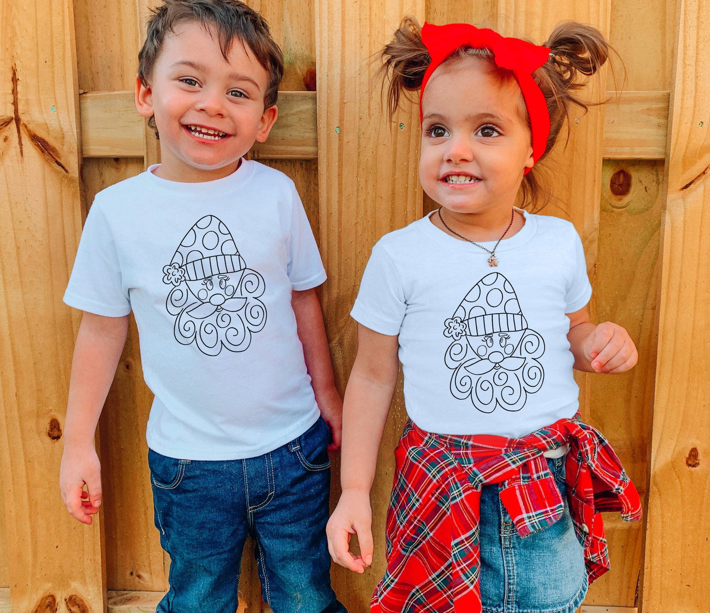 Christmas Santa Kids Coloring Tshirt or Sweatshirt