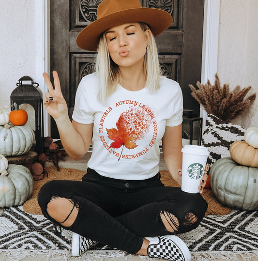 Fall Breaking Leaf Gildan Softstyle T-shirt