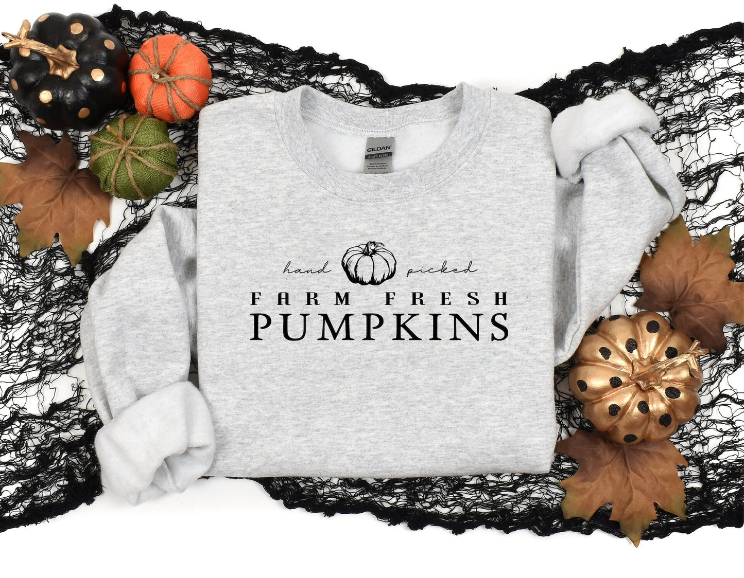 Hand Picked Farm Fresh Pumpkins  Heavy Blend Sweatshirt