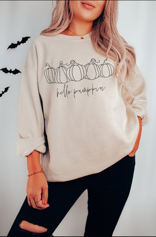 Pumpkin Sketch Fall  Heavy Blend Sweatshirt