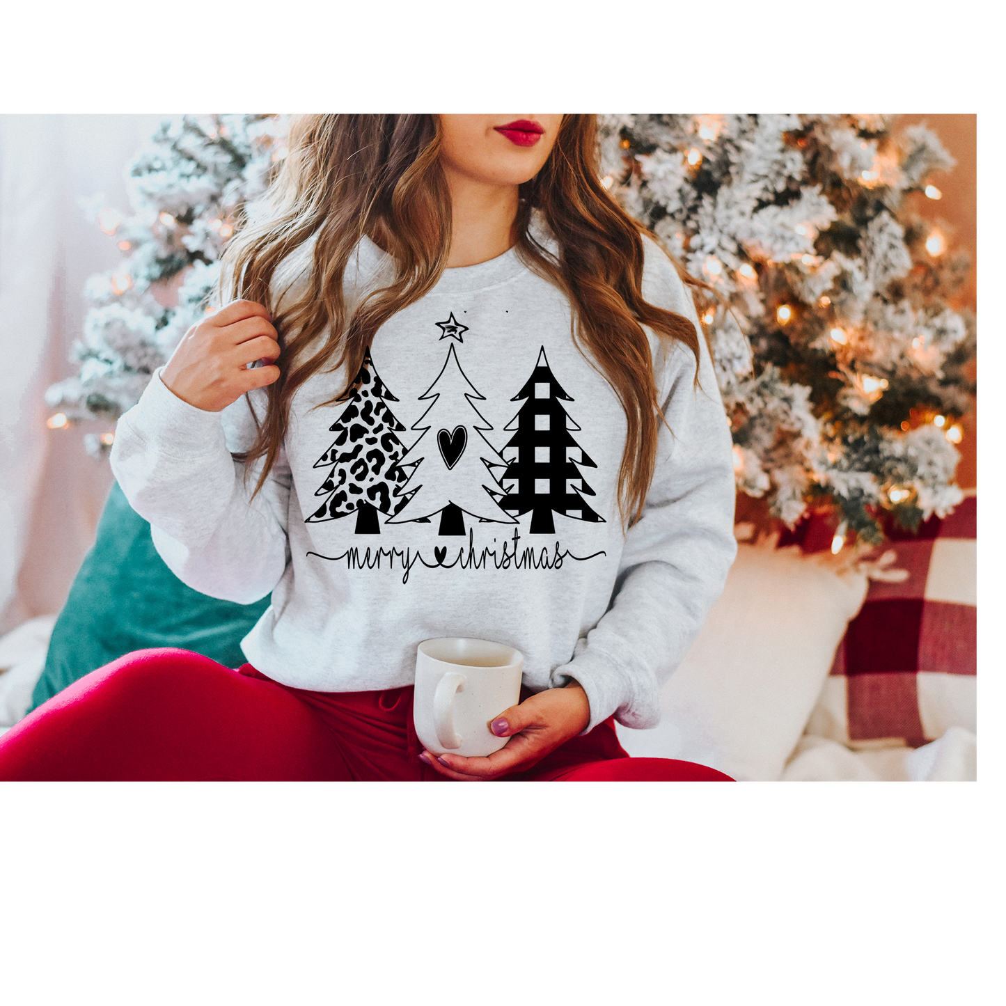 Merry Christmas Buffalo Plaid  Heavy Blend Sweatshirt